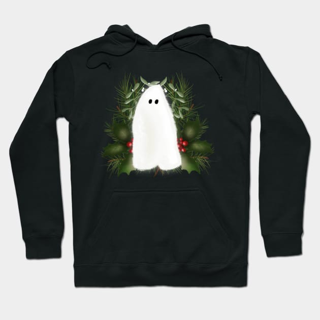 Christmas Spirit Ghost Print Hoodie by TGSC